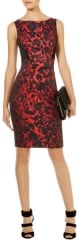 Red Leopard Print Dress at Karen Millen