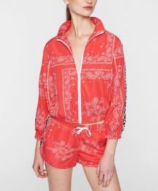 Red Paisley Leopard-Stripe Track Jacket at Zulily