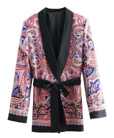 Red Paisley Wrap Blazer at Zulily