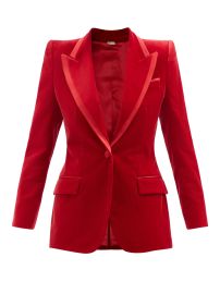 Red Single-breasted cotton-blend velvet suit jacket  Gucci  FASHION US at Matches