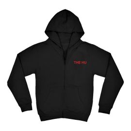 Red Snow Logo Black Zip Hoodie The Hu Store at The Hu