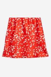 Topshop red satin mini skirt sale