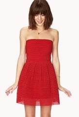 Red Strapless Dress at Forever 21