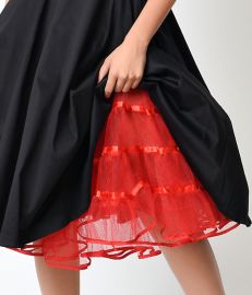 Red Tulle Petticoat at Unique Vintage