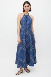 Red Valentino Blue Multi Printed A-Line Dress VSP Consignment at VSP