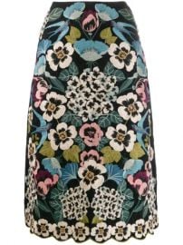 Red Valentino Embroidered Floral A-line Skirt - Farfetch at Farfetch