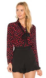 Red Valentino Heart Print Shirt in Black from Revolve com at Revolve