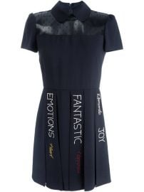 Red Valentino Sheer Panel Pleated Dress at Farfetch