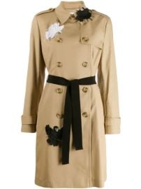 Red Valentino Swan Appliqu   Trench Coat - Farfetch at Farfetch