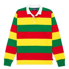 Red Yellow and Green Stripe Rugby ndash at Rowing Blazers