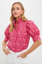 Red amp Pink Viney Floral Louisa Blouse Hyacinth House at Tuckernuck