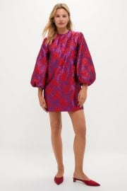 Red amp Purple Jacquard Janie Mini Dress Hyacinth House at Tuckernuck