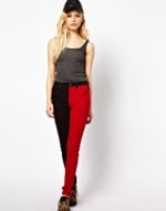 Red and black jeans at ASOS at Asos