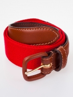 Red and brown belt at American Apparel at American Apparel