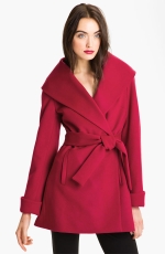 Red belted wrap coat by Trina Turk at Nordstrom