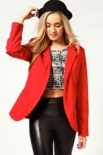 Red blazer at Boohoo at Boohoo