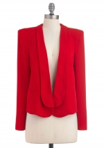 Red blazer from Modcloth at Modcloth