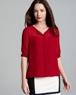 Red blouse by DKNY at Bloomingdales