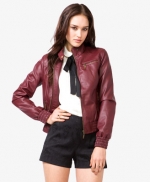 Red bomber jacket from Forever 21 at Forever 21