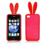 Red bunny ears phone cover at Amazon