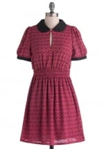 Red collared dress at ModCloth at Modcloth