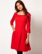 Red flared dress at ASOS at Asos