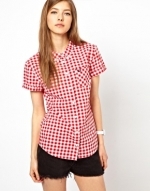 Red gingham shirt at ASOS at Asos