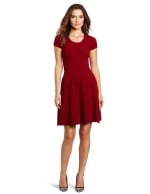 Red knit dress by Gabby Skye at Amazon