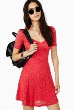 Red lace dress at Nasty Gal at Nasty Gal