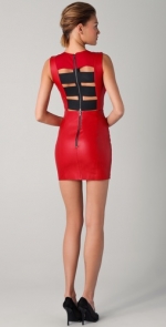 Red leather dress by Mason by Michelle Mason at Shopbop