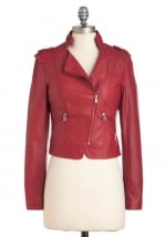 Red leather jacket at Modcloth at Modcloth