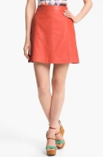 Red leather skirt by Marc by Marc Jacobs at Nordstrom