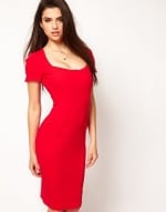 Red pencil dress from ASOS at Asos