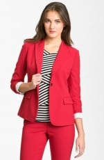 Red roll sleeve blazer by Vince Camuto at Nordstrom