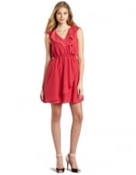 Red ruffle dress by BCBGMAXAZRIA at Amazon