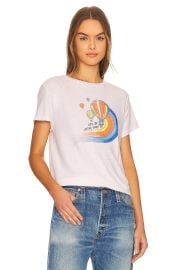 Redone Carried Away Classic Tee In Vintage White at Revolve