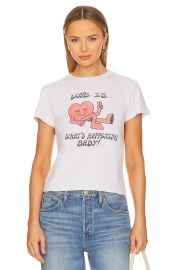 Redone Classic Tee Whats Happening In Vintage White at Revolve