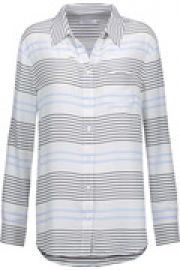 Reese striped washed-silk shirt at The Outnet