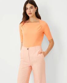 Refined Stretch Envelope Neck Top at Ann Taylor