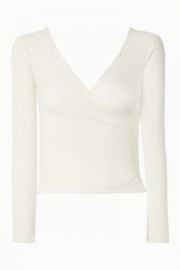 Reformation - Minnie wrap-effect ribbed stretch-Tencel top at Net A Porter