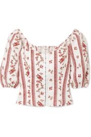 Reformation - Romi printed linen top at Net A Porter