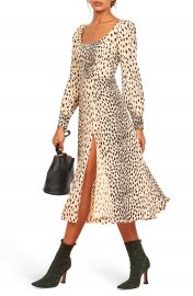 Reformation Alessi Cheetah Print Long Sleeve Dress   Nordstrom at Nordstrom