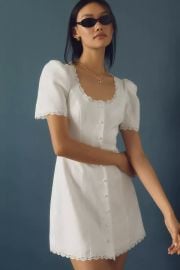 Reformation Anabella Linen Mini Dress at Anthropologie