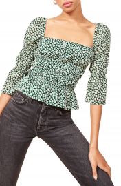 Reformation Ayla Square Neck Blouse   Nordstrom at Nordstrom