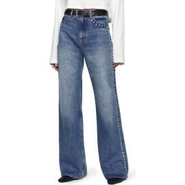 Reformation Cary Studded High Waist Slouchy Wide Leg Jeans at Nordstrom