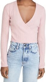 Reformation Cashmere Faux Wrap Sweater at Shopbop