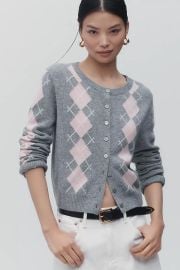 Reformation Clara Cashmere Crew Cardigan Sweater8 at Anthropologie