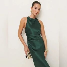 Reformation Dresses Reformation Anaiis Silk Dress In Forest Brand New Without Tags Never Worn Poshmark at Poshmark