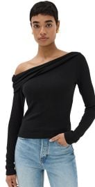 Reformation Elio Knit Top Black L at Shopbop