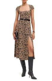 Reformation Elton Abstract Animal Print Cutout Midi Dress at Nordstrom